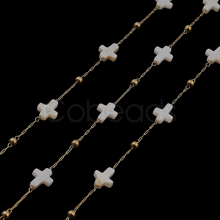 Cross Natural Shell Link Chains CHS-G028-05B-G-1