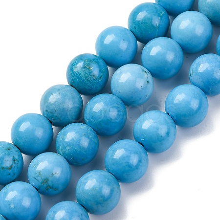 Dyed Natural Magnesite Beads Strands G-P558-A01-01A-1