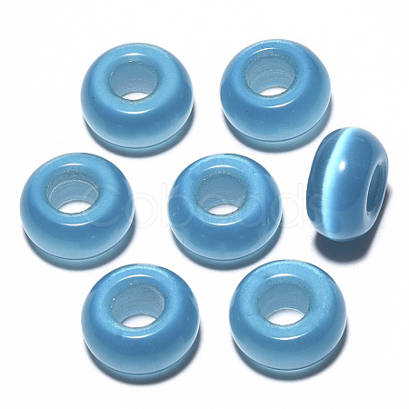 Cat Eye European Beads X-G-S359-071H-1