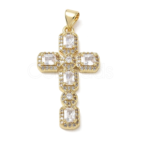 Brass Micro Pave Cubic Zirconia Pendants KK-CBA56EF-32G-01-1