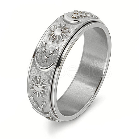 Non-Tarnish Stainless Steel Rotating Ring PW-WG84079-05-1