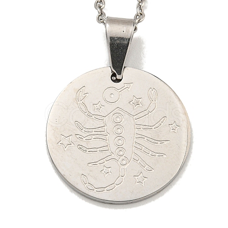 Non-Tarnish Constellation Pendant Necklaces NJEW-S422-04P-08-1