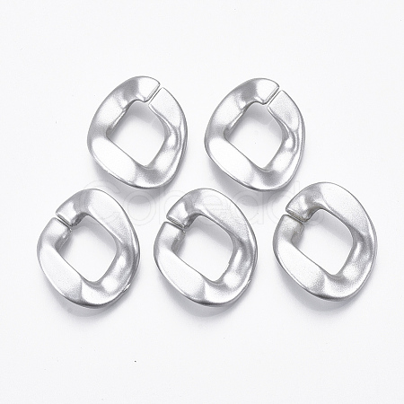 Spray Painted CCB Plastic Linking Rings CCB-R104-01A-03-1
