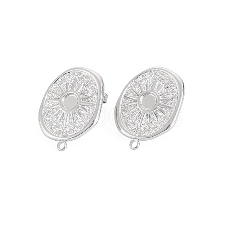 304 Stainless Steel Stud Earring Findings STAS-N097-237P-1