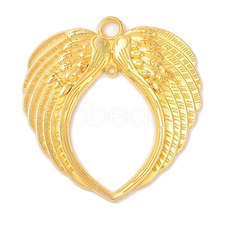 Tibetan Style Alloy Wing Large Pendants TIBEP-S100-G-RS-1