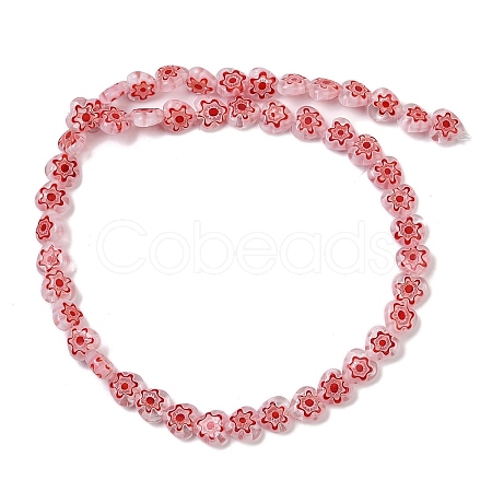 Handmade Millefiori Lampwork Beads Strands LAMP-G166-15K-1