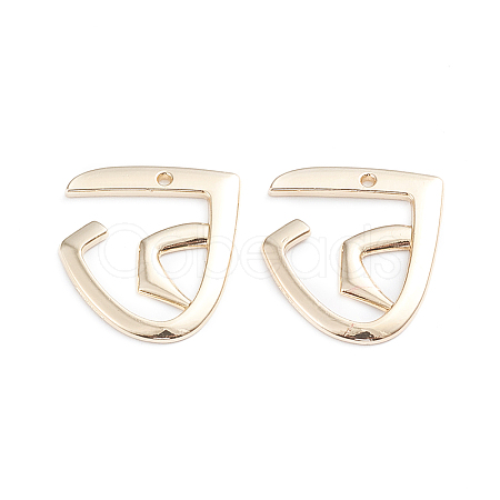 Alloy Open Back Bezel Pendants X-PALLOY-I197-16G-1