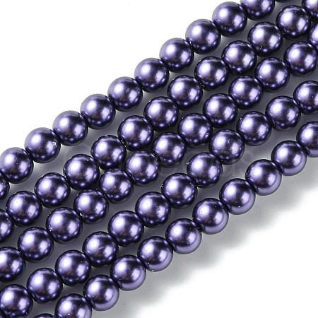 Eco-Friendly Grade A Glass Pearl Beads HY-J002-6mm-HX073-1
