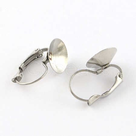 Smooth Surface 304 Stainless Steel Leverback Earring Findings STAS-R063-102-1