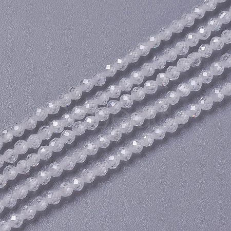 Cubic Zirconia Beads Strands G-F596-48I-3mm-1