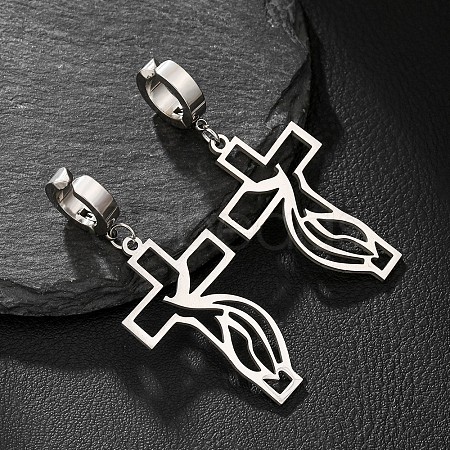 201 Stainless Steel Clip-on Earrings FS-WGD509B-09-1