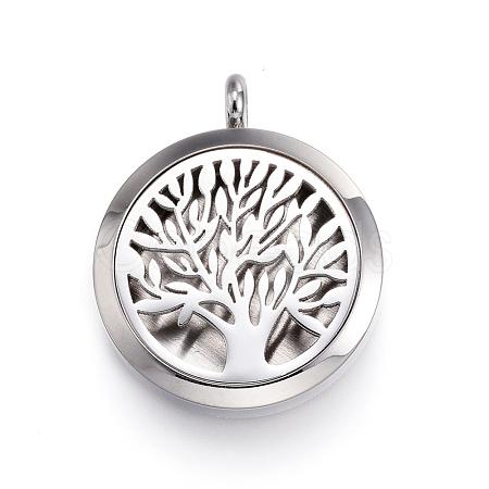 316 Surgical Stainless Steel Diffuser Locket Pendants STAS-H342-89P-1