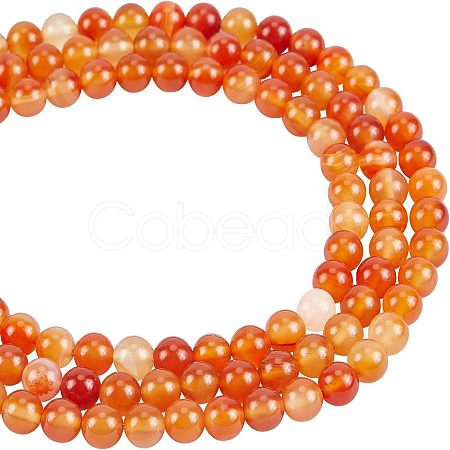 Nbeads 3 Strands Natural Carnelian Beads Strands G-NB0002-83-1