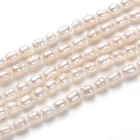 Natural Cultured Freshwater Pearl Beads Strands PEAR-J005-58-1
