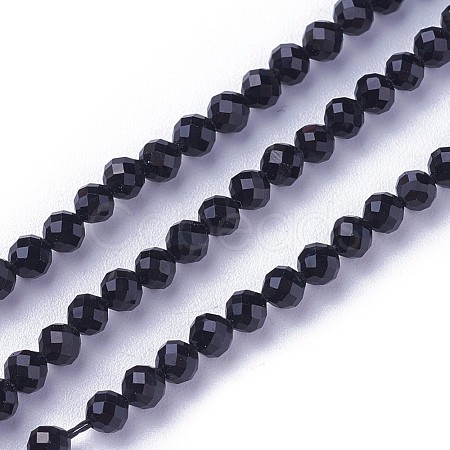Faceted Glass Beads Strands G-F619-09B-3mm-1