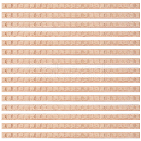 24Pcs Wood Carving Waistline Edge Strips for Living Room Background Wall Decorative DIY-WH0622-555C-1