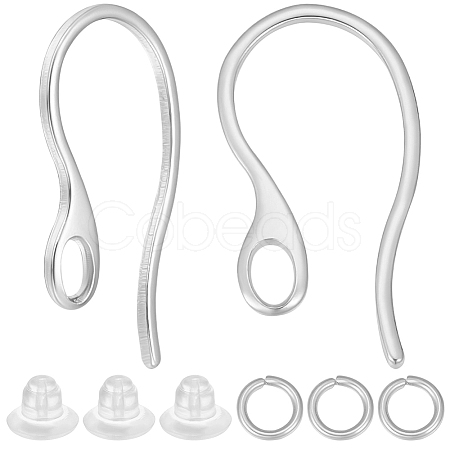 50Pcs 304 Stainless Steel Earring Hooks STAS-BBC0009-93-1