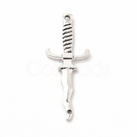 Tibetan Style Alloy Connector Charms PALLOY-M207-05AS-1