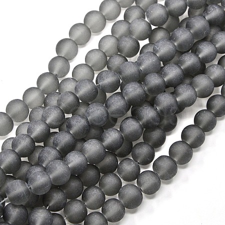 Baking Paint Transparent Glass Beads Strands X-GLAA-S031-12mm-12-1