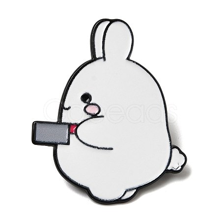 Rabbit Enamel Pins JEWB-L026-09EB-02-1
