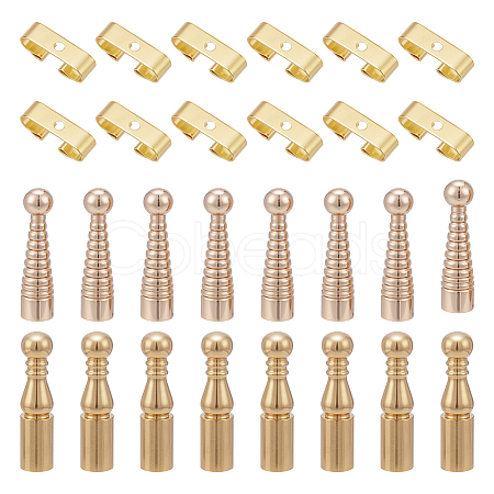 16Pcs Brass Bolo Tie Slide Clasps KK-NB0004-19-1