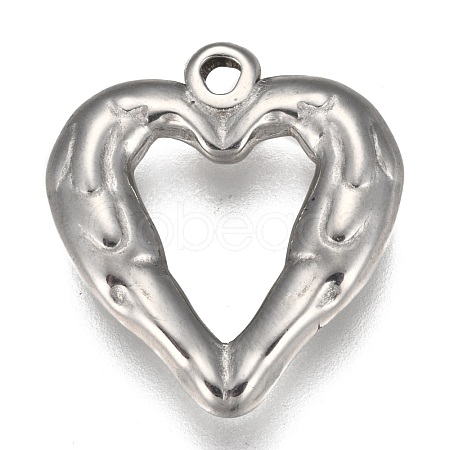 Non-Tarnish 304 Stainless Steel Open Pendants STAS-I105-09P-C-1