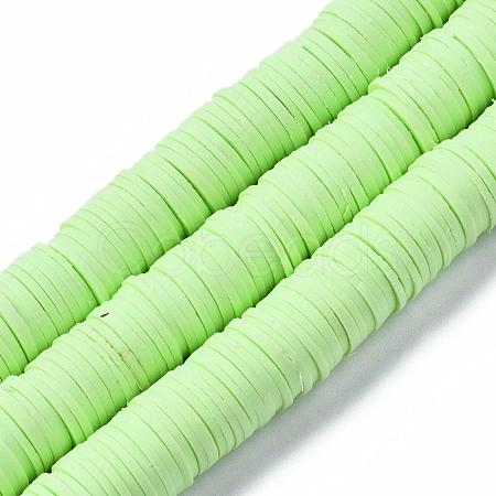 Flat Round Handmade Polymer Clay Beads CLAY-R067-12mm-24-1