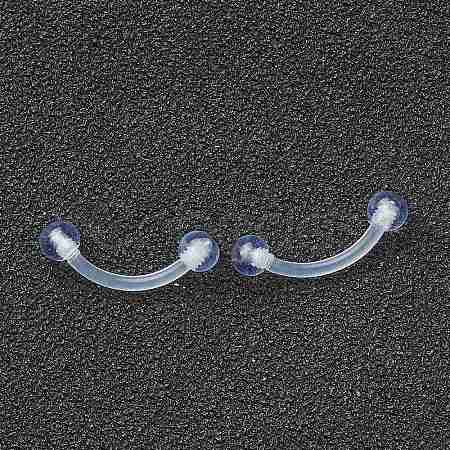 Acrylic Eyebrow Rings X1-AJEW-P084-06A-1