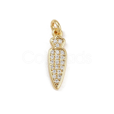 Brass Micro Pave Cubic Zirconia Charms LS-KK-H077-02G-06-1