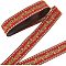 Ethnic Embroidery Polyester Flat Ribbons, Jacquard Ribbon, Red, 1-1/4 inch(33mm), about 9.84 Yards(9m)/Bundle