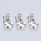 Tibetan Style Alloy Pendants, Cadmium Free & Lead Free, Rabbit, Antique Silver, 19x10.5x2.5mm, Hole: 1.5mm