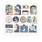 45Pcs Paper Adhesive Stickers Set, for DIY Scrapbooking, Wolf, 60x20mm