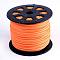 Faux Suede Cords, Faux Suede Lace, Coral, 1/8 inch(3mm)x1.5mm, about 100yards/roll(91.44m/roll), 300 feet/roll