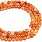 Nbeads 3 Strands Natural Carnelian Beads Strands, Round, Grade A, 8mm, Hole: 1mm, about 45pcs/strand, 16 inch