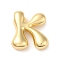 Brass Pendant, Real 18K Gold Plated, Letter K, 22x19.5x6mm, Hole: 2.9x2.3mm