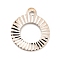 Rack Plating Brass Pendants, Long-Lasting Plated, Ring Charm, Platinum, 11.5x10x0.5mm, Hole: 1mm