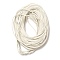 Cowhide Leather Cord, Leather Jewelry Cord, Jewelry DIY Making Material, Round, Dyed, White, 1.5mm