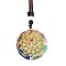 Resin & Natural & Synthetic Mixed Gemstone Pendant Necklaces, Flower, 25.59 inch(65cm)