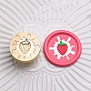 Golden Tone Round Wax Seal Brass Stamp Heads AJEW-Z034-01G-14-1
