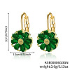 Brass Flower Hoop Earrings JJ3056-10-2