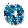 Natural Striped Agate/Banded Agate Beads Strands G-A246-8mm-07-3