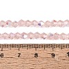 AB Color Plated Transparent Glass Beads Strands GLAA-G127-01-02D-2