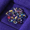 Transparent Spray Painted Glass Charms GLAA-YW0001-12-1