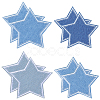 20Pcs 4 Styles Polyester Embroider Thread Iron on/Sew On Patches PATC-GF0001-74-7