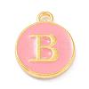Golden Plated Alloy Enamel Charms X-ENAM-Q437-14B-1
