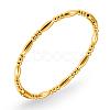 304 Stainless Steel Oval Beaded Hinged Bangle JB759B-1