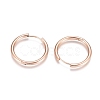Ion Plating(IP) 304 Stainless Steel Huggie Hoop Earrings EJEW-G272-01-20mm-RG-2