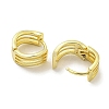 Thick Brass Hoop Earrings EJEW-L211-011I-G-2