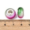 Two Tone Opaque Resin Rondelle European Beads RESI-Z046-02-4