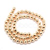 Electroplate Non-magnetic Synthetic Hematite Beads Strands G-L485-03C-LG-3